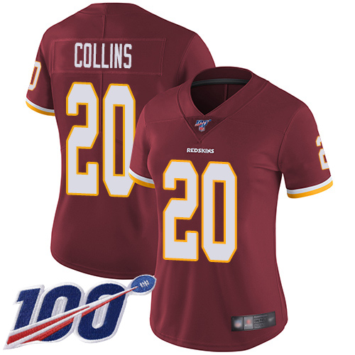 Washington Redskins Limited Burgundy Red Women Landon Collins Home Jersey NFL Football #20 100th